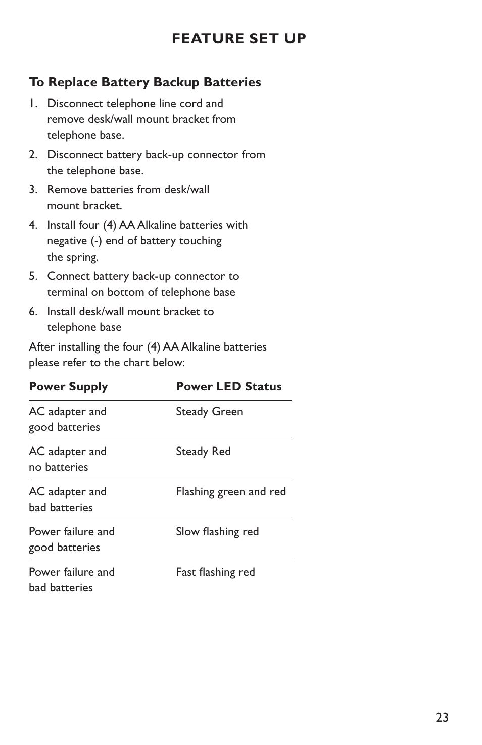 Feature set up | Clarity C4210 User Manual | Page 23 / 152