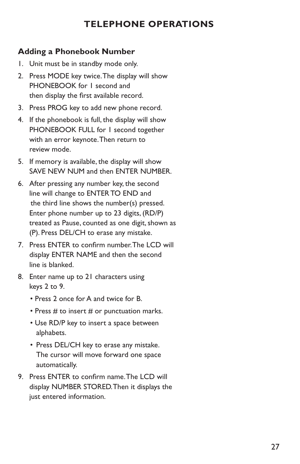 Telephone operations | Clarity C4210 User Manual | Page 27 / 152