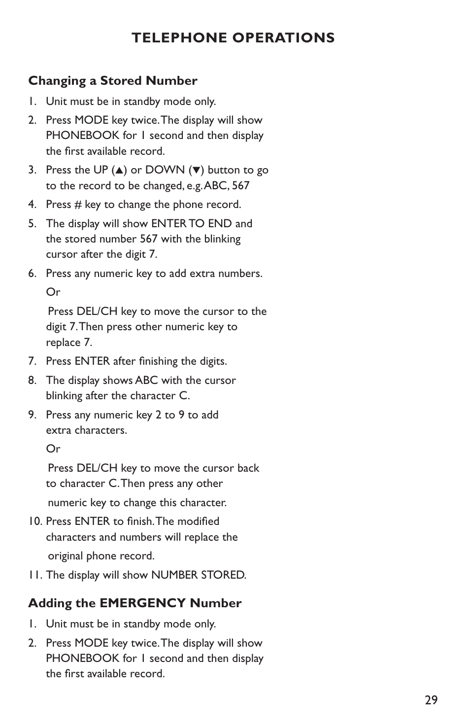 Telephone operations | Clarity C4210 User Manual | Page 29 / 152