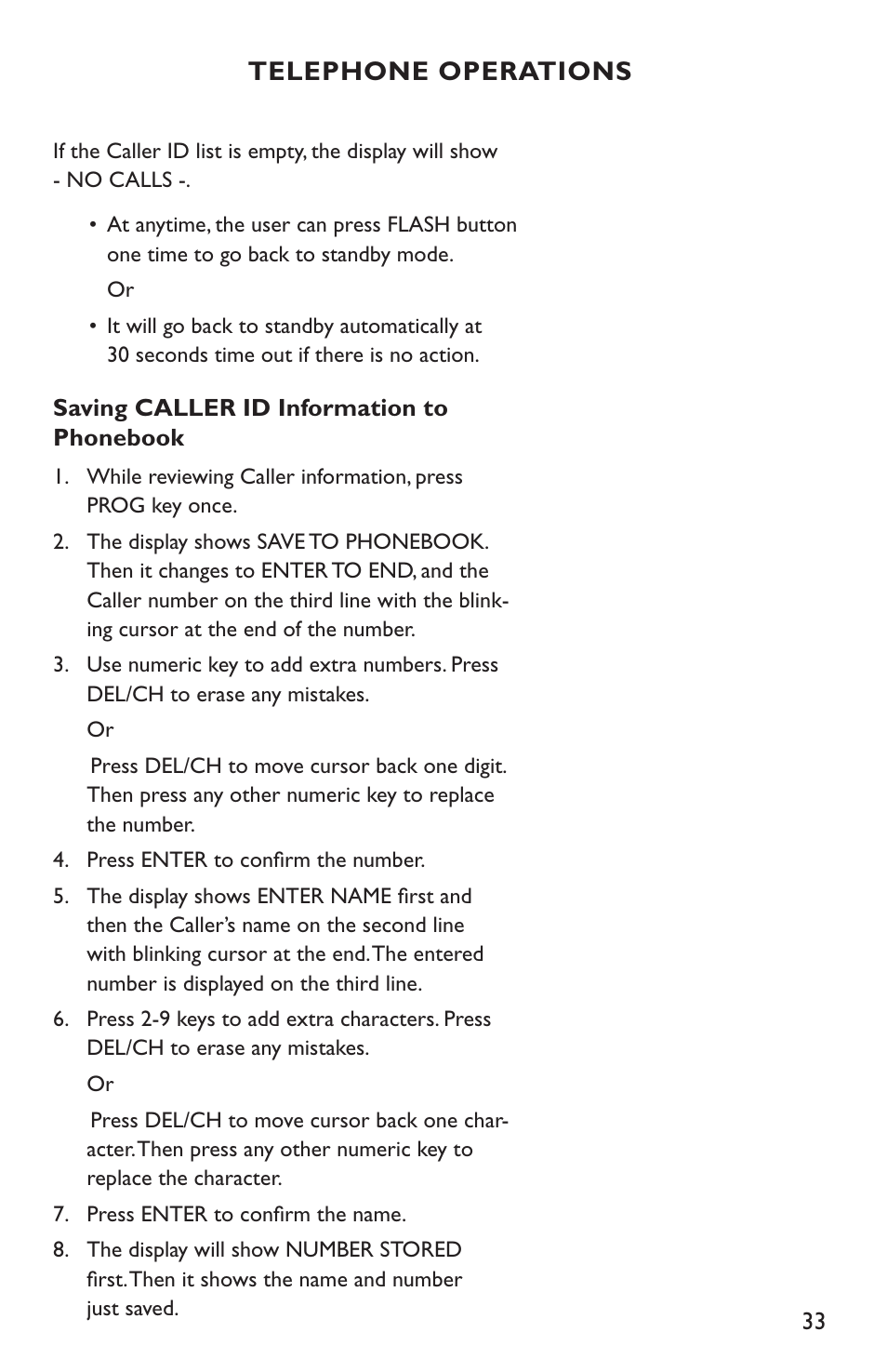 Telephone operations | Clarity C4210 User Manual | Page 33 / 152