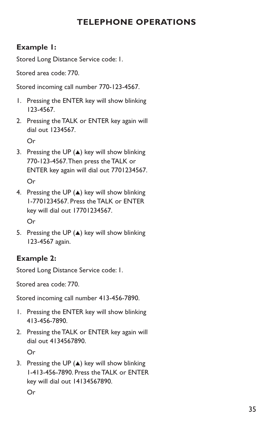 Telephone operations | Clarity C4210 User Manual | Page 35 / 152