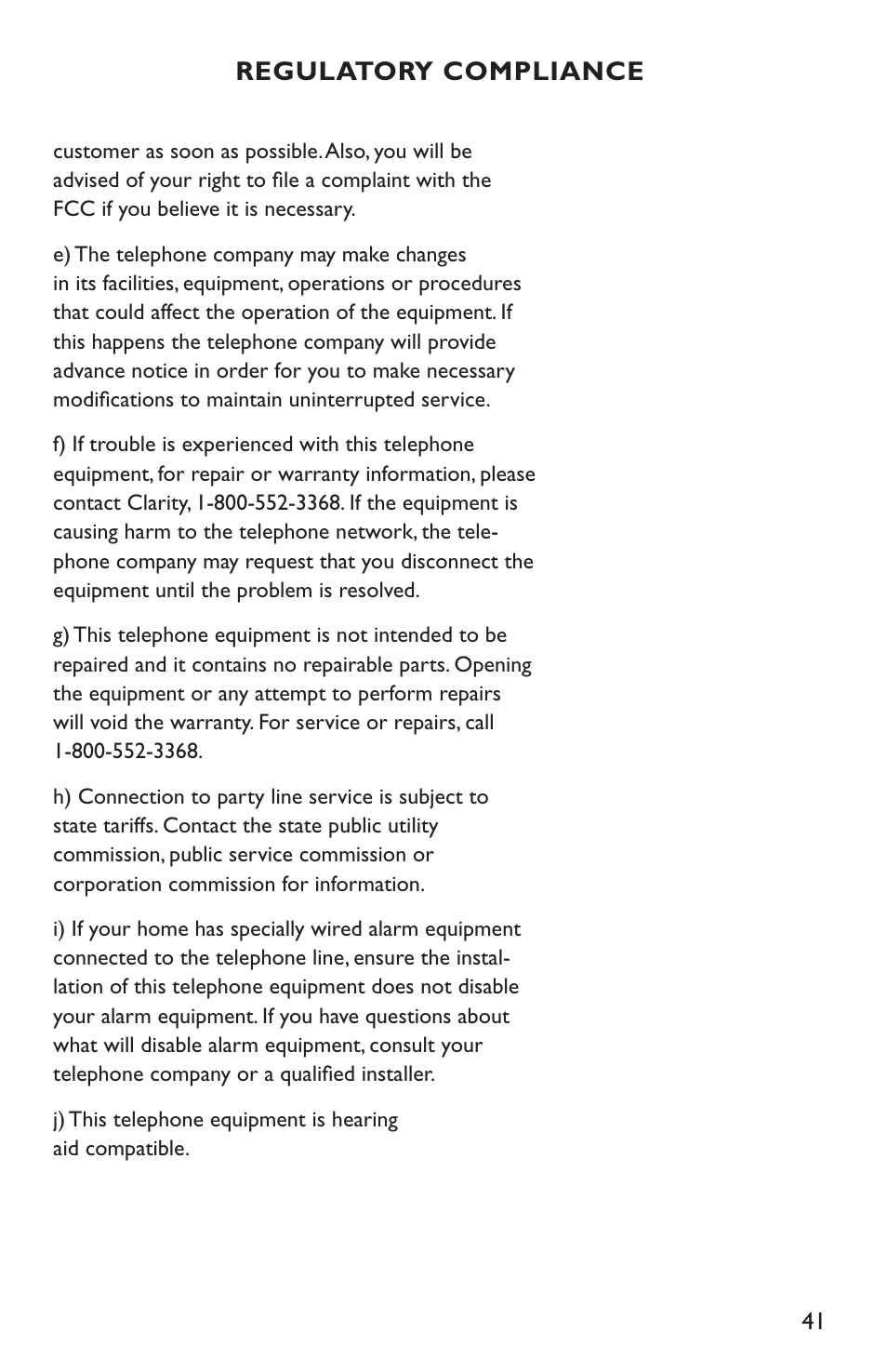 Clarity C4210 User Manual | Page 41 / 152