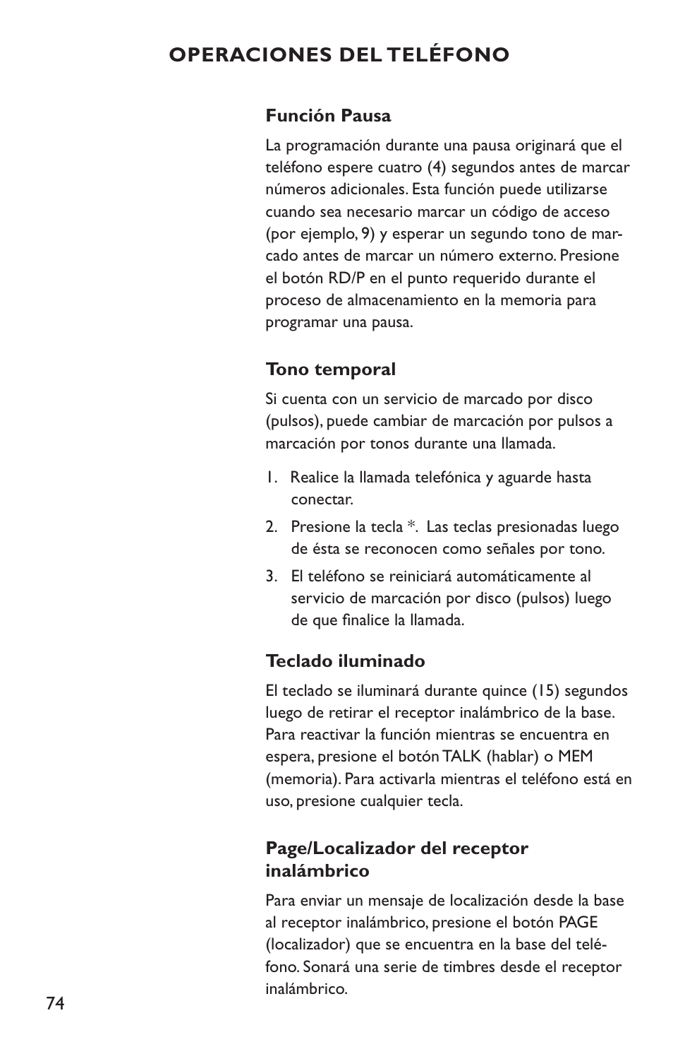 Clarity C4210 User Manual | Page 74 / 152