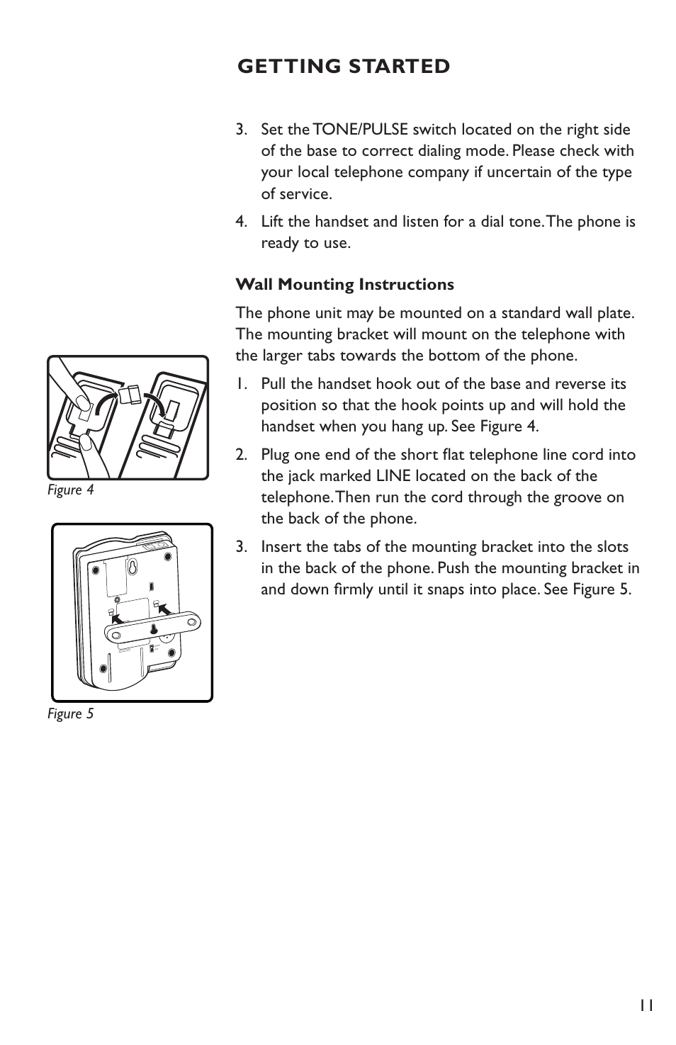 Getting started | Clarity Amplified Telephone C35 User Manual | Page 11 / 26