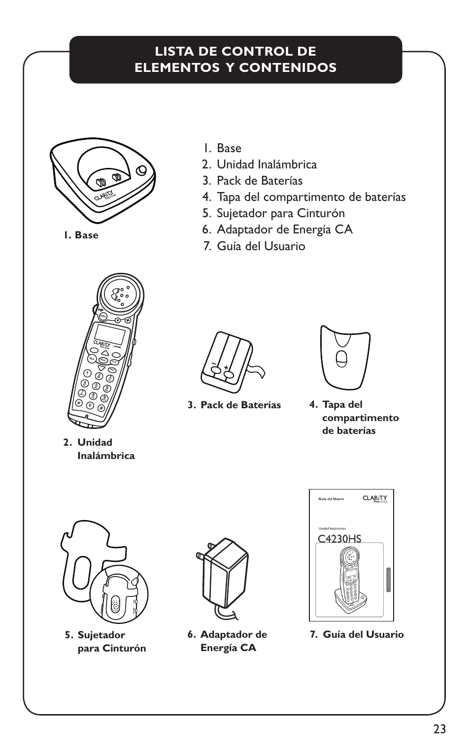 Clarity C4230HS User Manual | Page 23 / 48