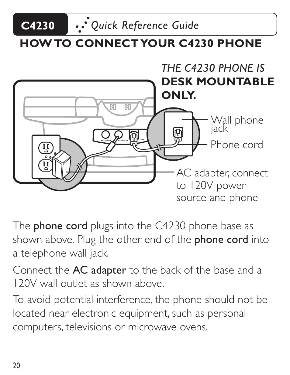 Clarity C4230 User Manual | Page 20 / 65