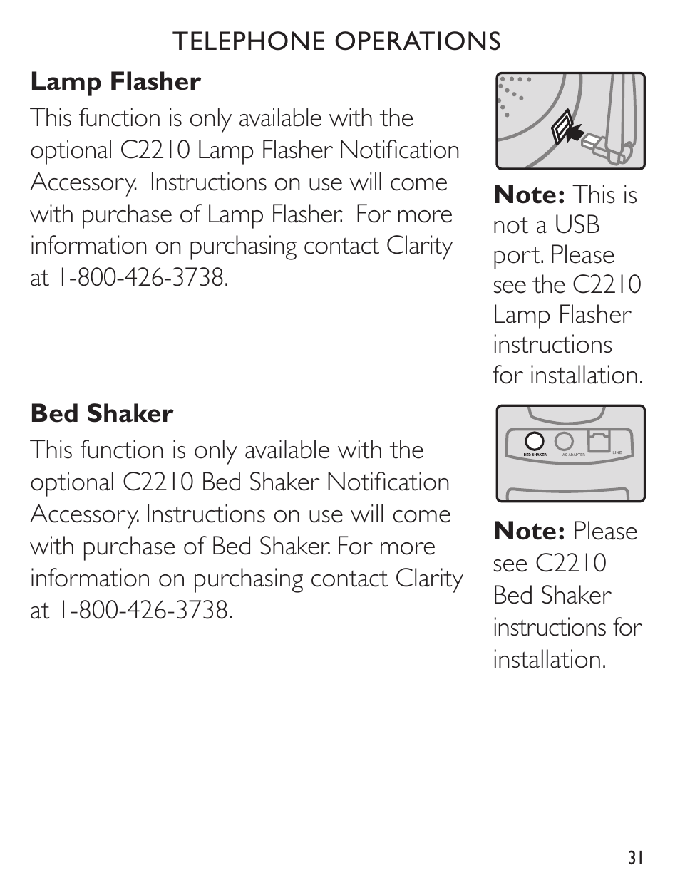 Clarity C4230 User Manual | Page 31 / 65