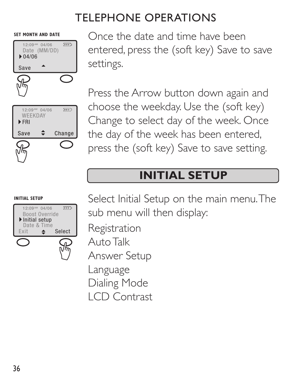 Initial setup | Clarity C4230 User Manual | Page 36 / 65