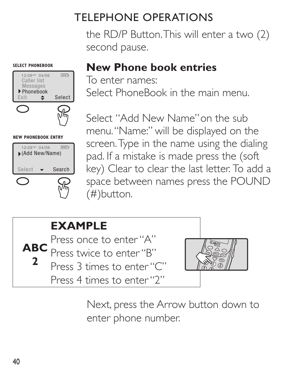 Clarity C4230 User Manual | Page 40 / 65
