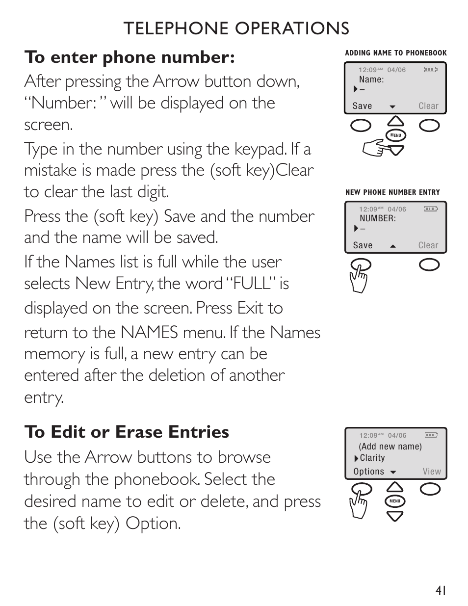 Clarity C4230 User Manual | Page 41 / 65