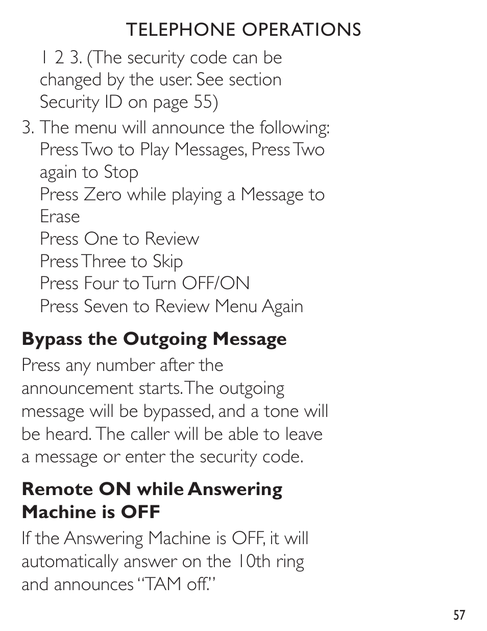 Clarity C4230 User Manual | Page 57 / 65