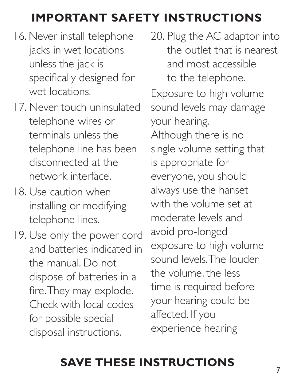 Clarity C4230 User Manual | Page 7 / 65