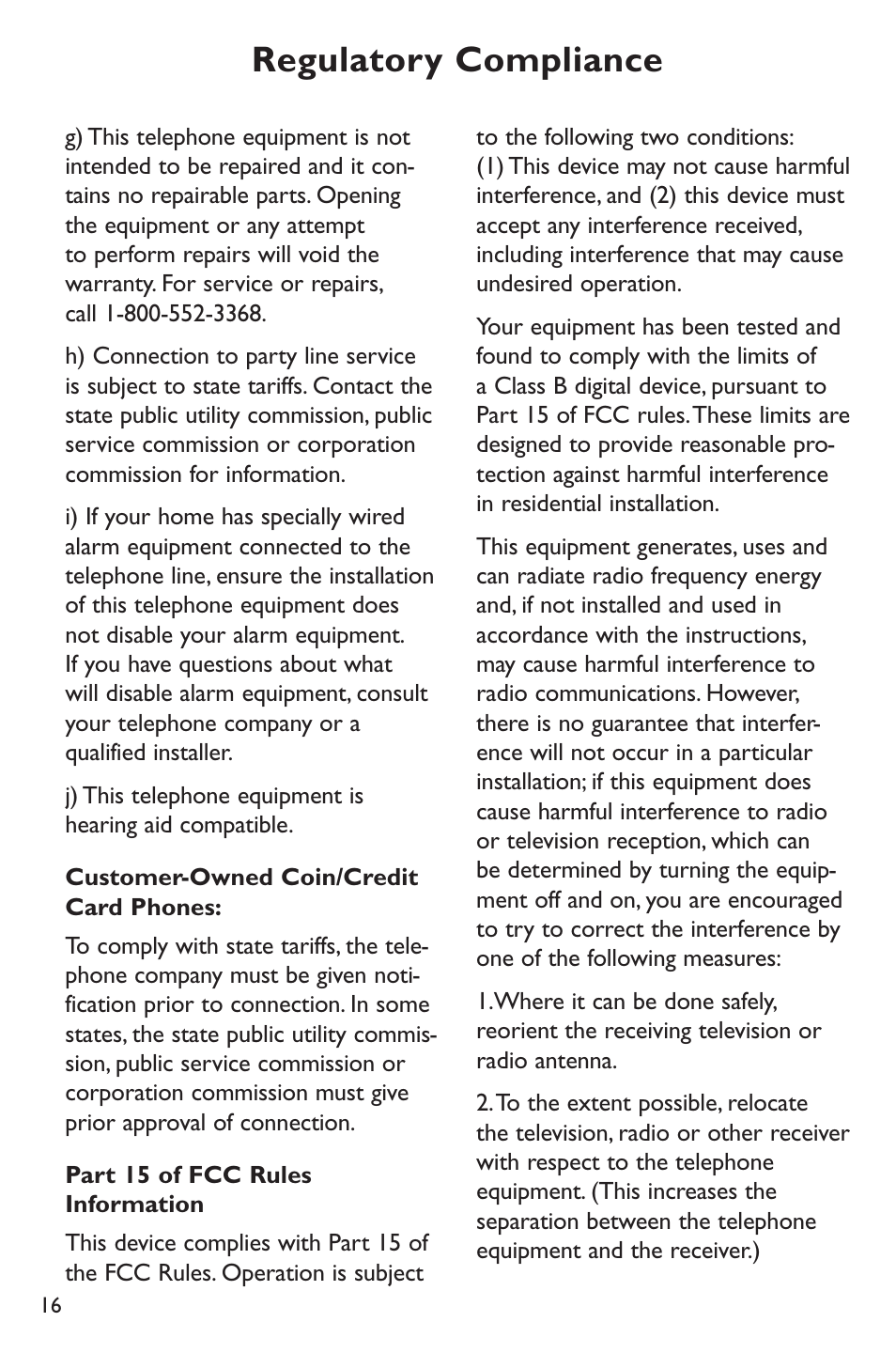 Regulatory compliance | Clarity POWER P400 User Manual | Page 16 / 64