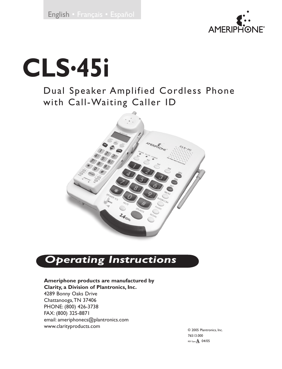 Clarity CLS 45i User Manual | 108 pages