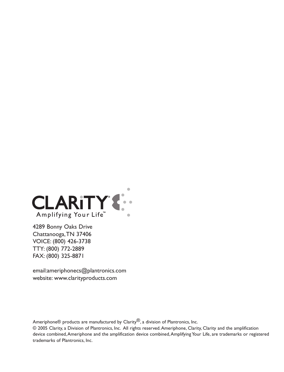 Clarity CLS 45i User Manual | Page 108 / 108