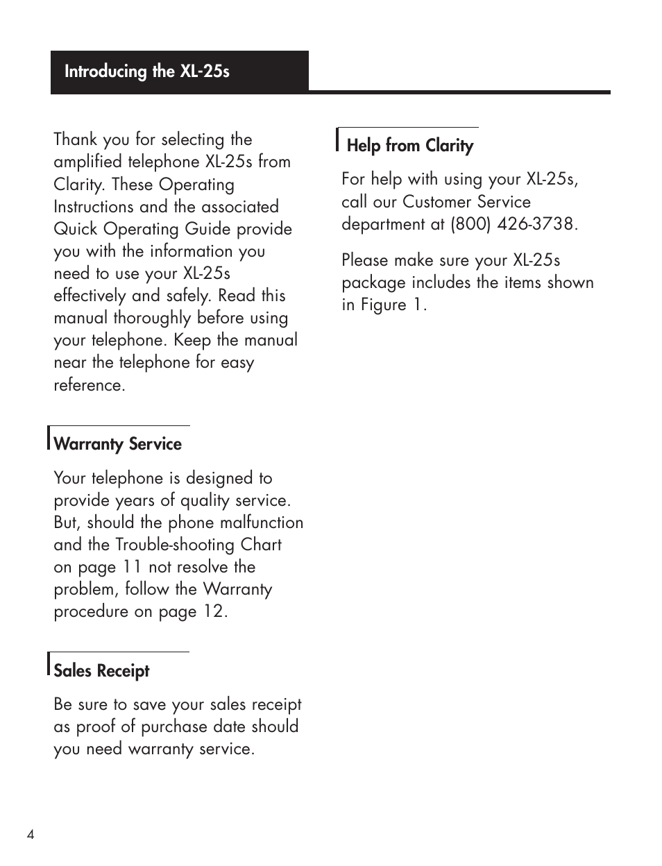 Clarity XL-25S User Manual | Page 7 / 27