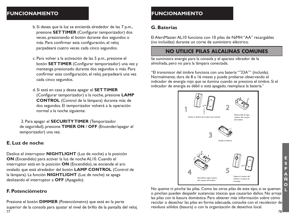 Clarity ALERTMASTER AL10 User Manual | Page 40 / 45