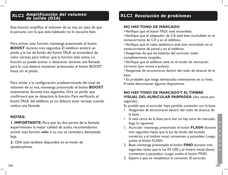 Clarity Professional XLC2 User Manual | Page 54 / 61