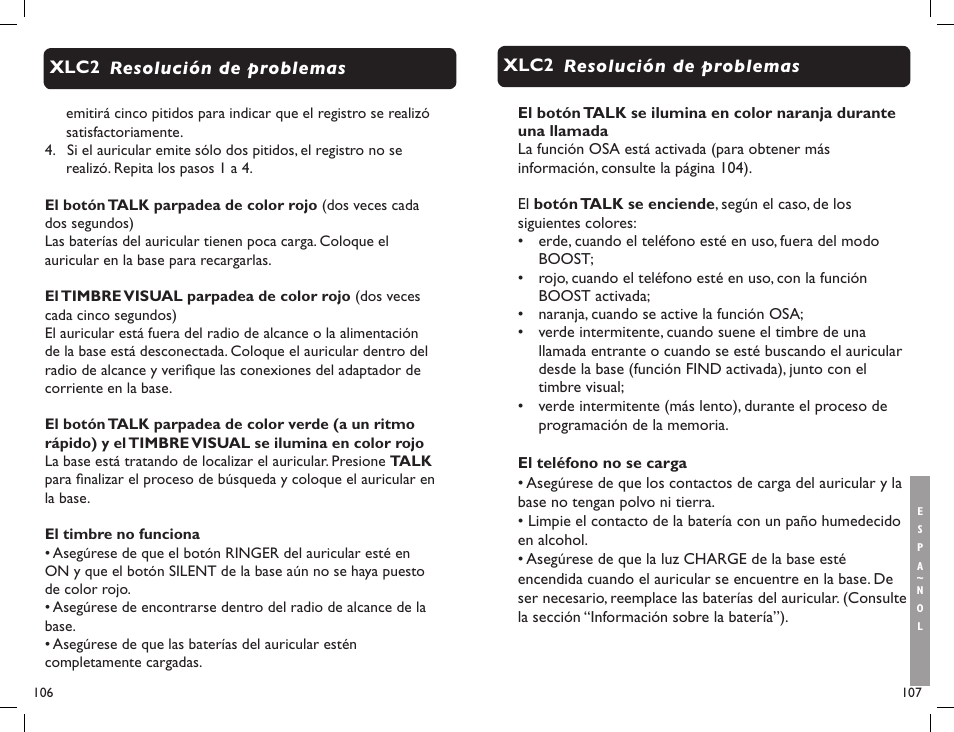 Clarity Professional XLC2 User Manual | Page 55 / 61