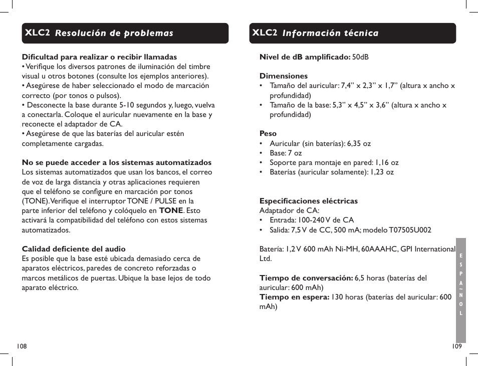 Clarity Professional XLC2 User Manual | Page 56 / 61