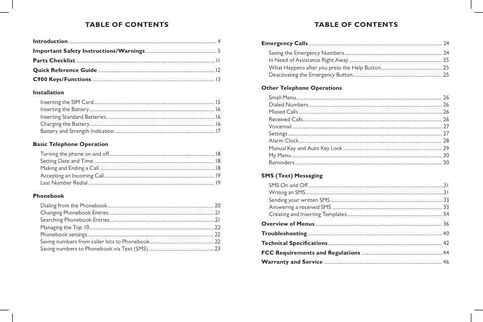 Clarity C900 User Manual | Page 2 / 51
