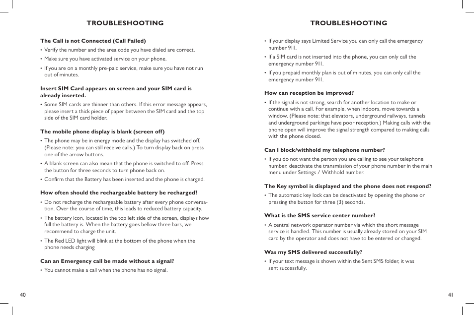 Troubleshooting | Clarity C900 User Manual | Page 21 / 51