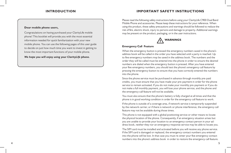 Clarity C900 User Manual | Page 3 / 51