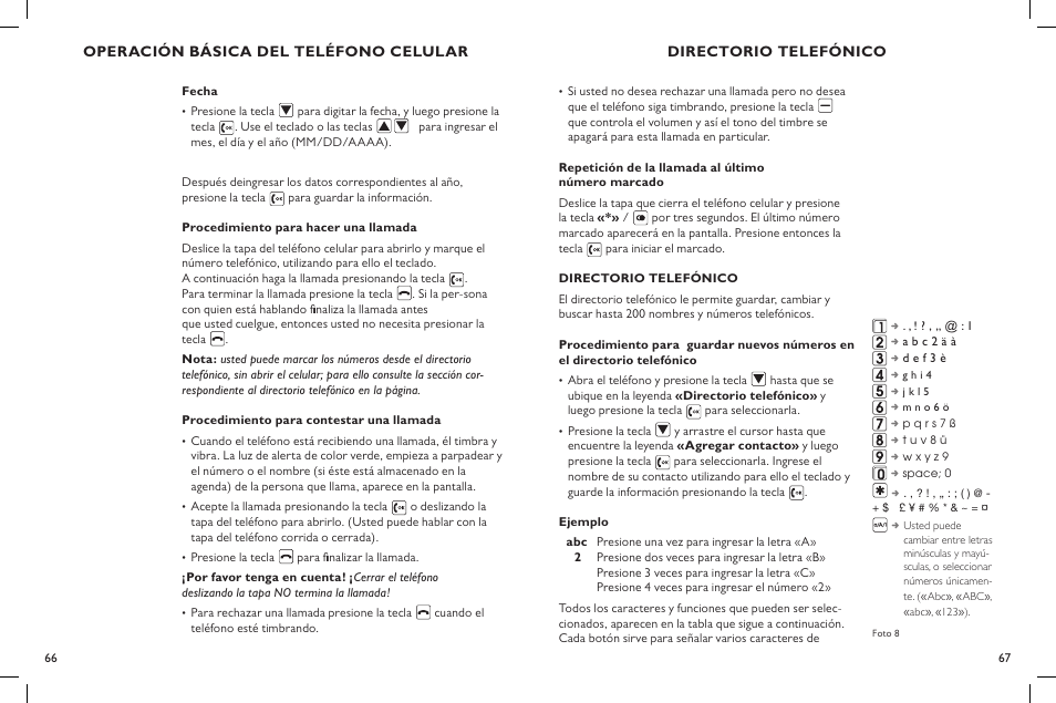 Operación básica del teléfono celular, Directorio telefónico | Clarity C900 User Manual | Page 34 / 51