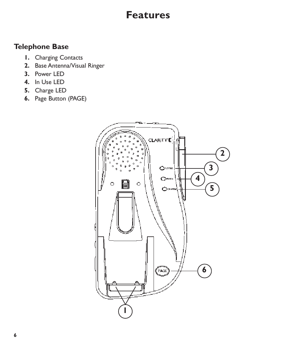 Features | Clarity C600 User Manual | Page 6 / 32
