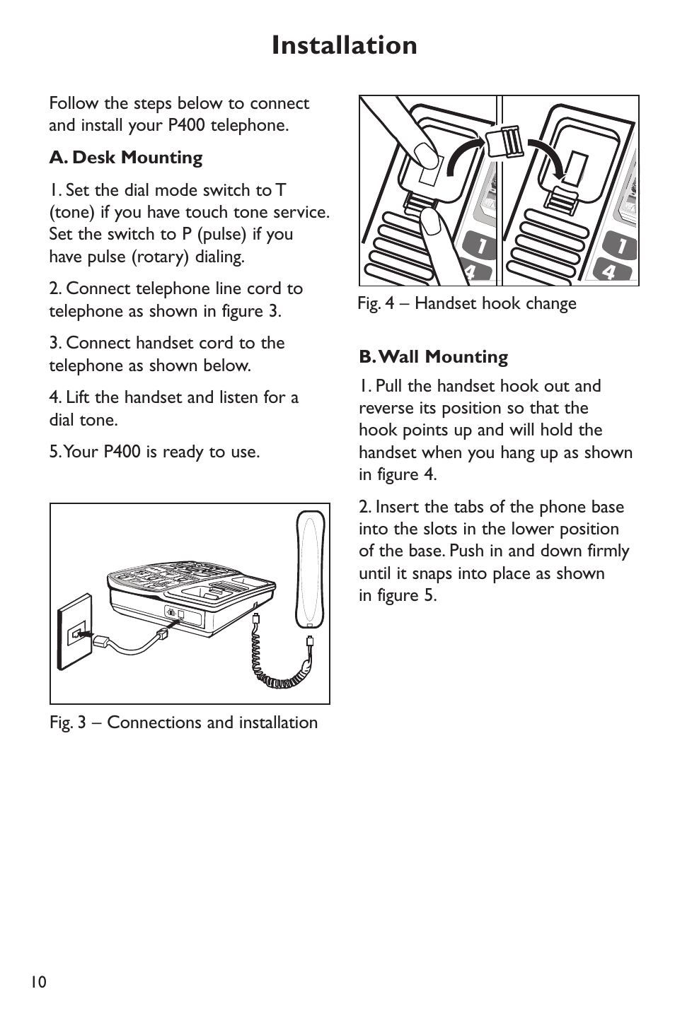 Installation | Clarity p400 User Manual | Page 10 / 64