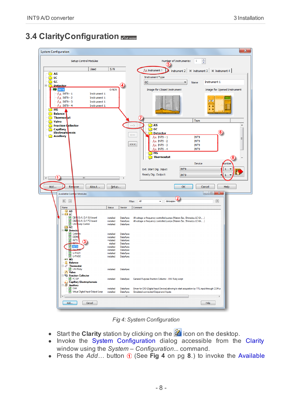 4 clarityconfiguration | Clarity INT9 User Manual | Page 12 / 47