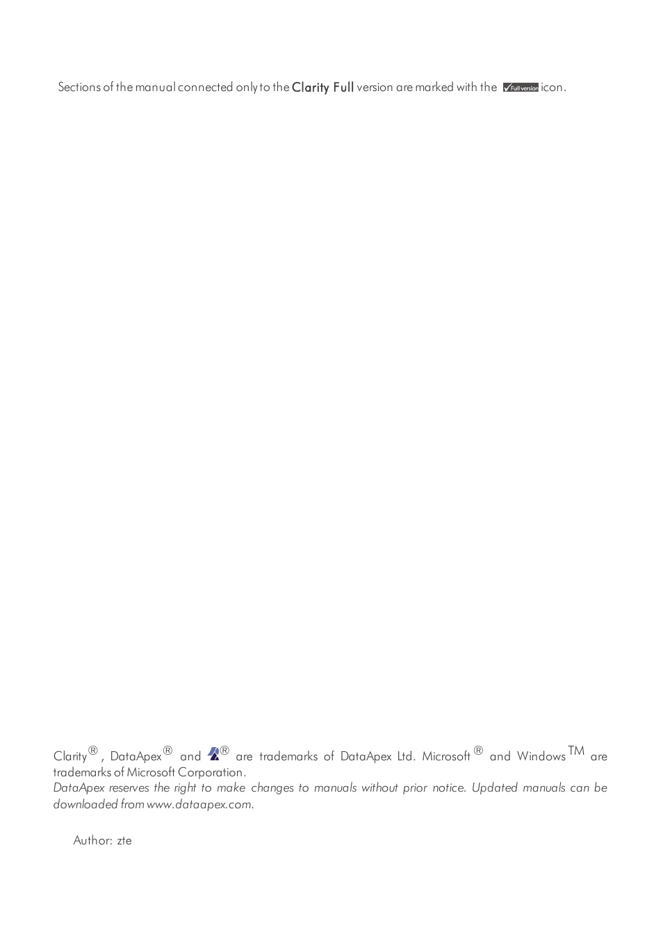 Clarity INT9 User Manual | Page 2 / 47