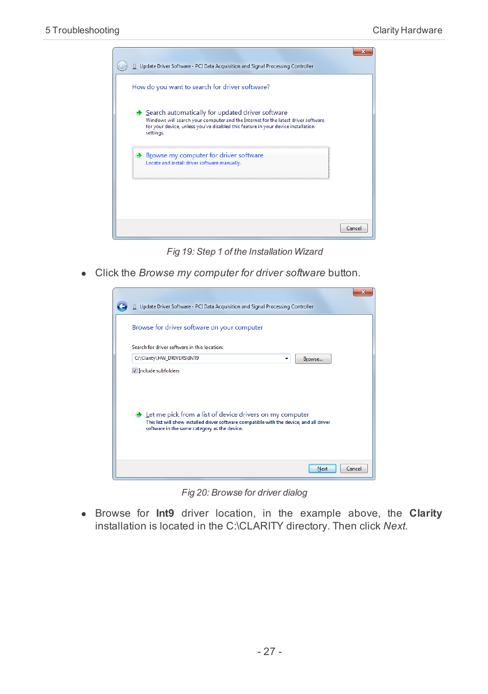 Clarity INT9 User Manual | Page 31 / 47