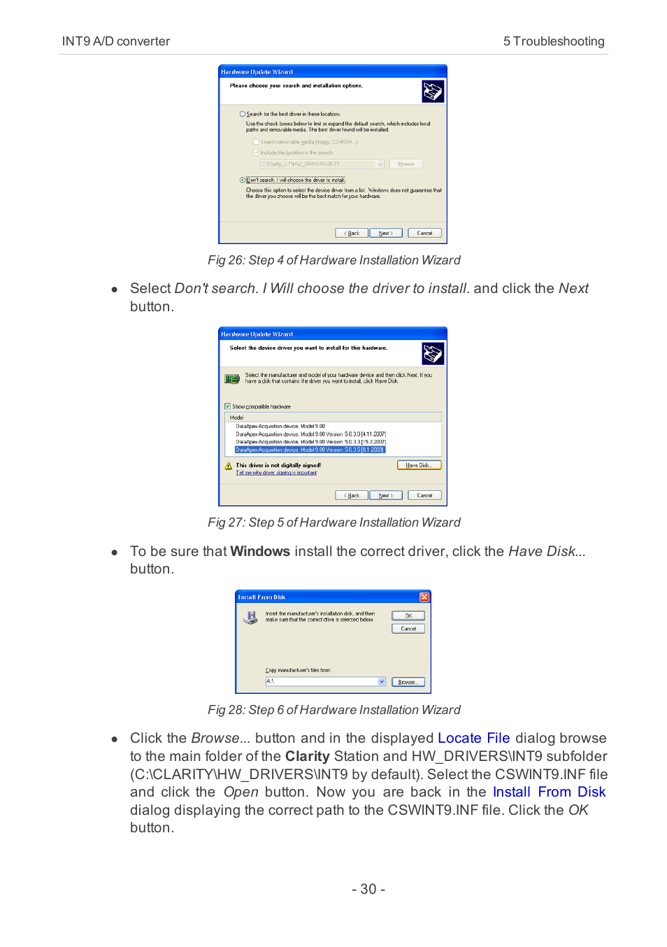 Clarity INT9 User Manual | Page 34 / 47