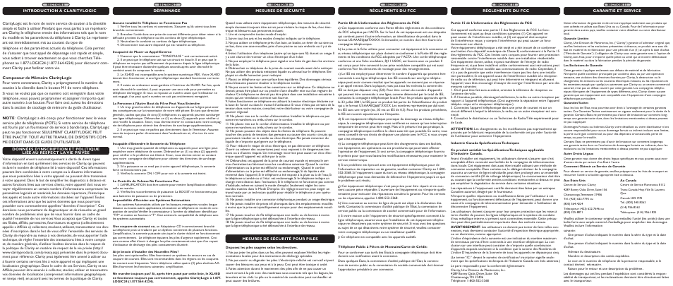 Clarity XL40D User Manual | Page 4 / 6