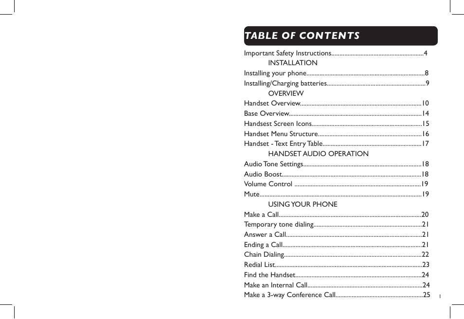 Clarity DECT6.0 Amplified Big Button Cordless Phone D703 User Manual | Page 2 / 25