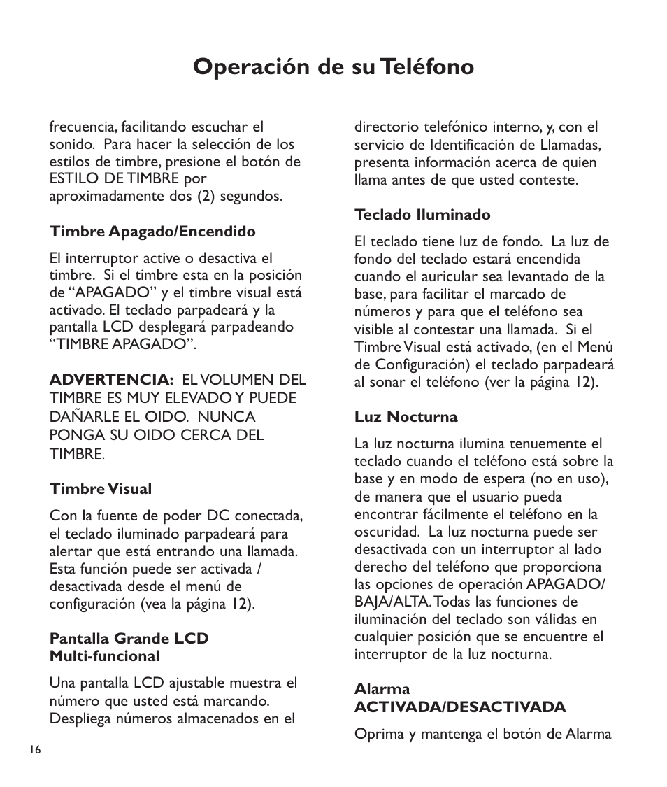 Operación de su teléfono | Clarity C2210 User Manual | Page 49 / 102