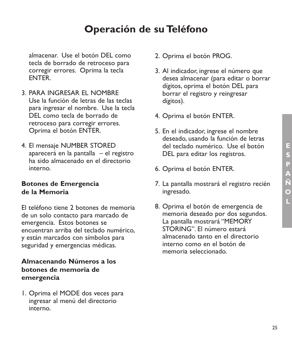 Operación de su teléfono | Clarity C2210 User Manual | Page 58 / 102