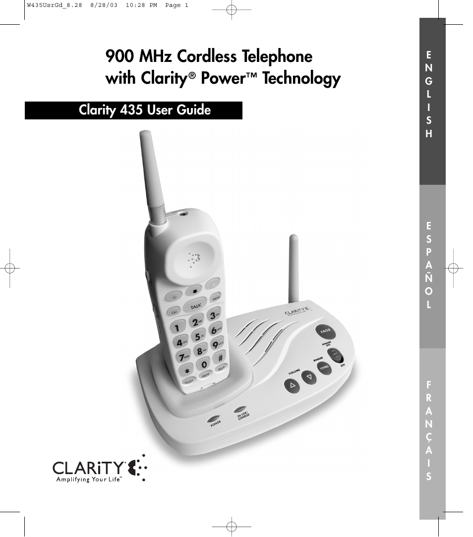 Clarity 435 User Manual | 76 pages