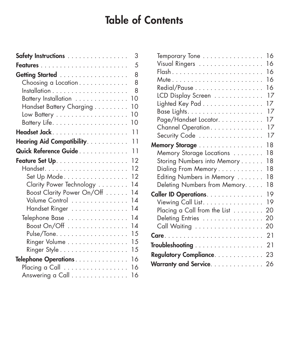 Clarity 420 User Manual | Page 2 / 92