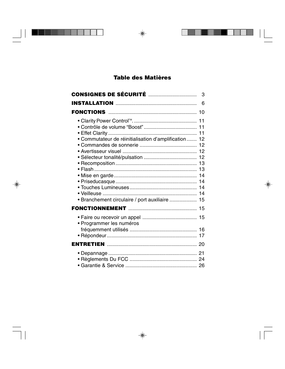 Clarity C320 User Manual | Page 62 / 88