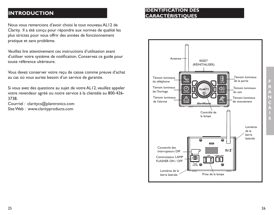 Introduction | Clarity ALERTMASTER AL12 User Manual | Page 14 / 32