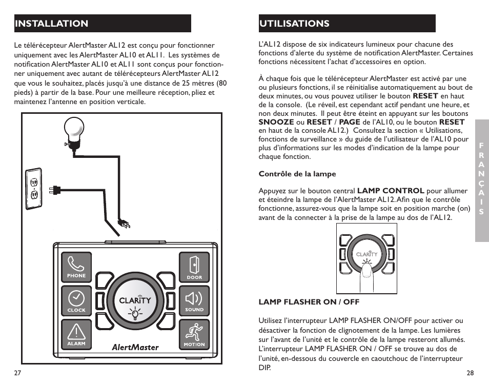 Clarity ALERTMASTER AL12 User Manual | Page 15 / 32