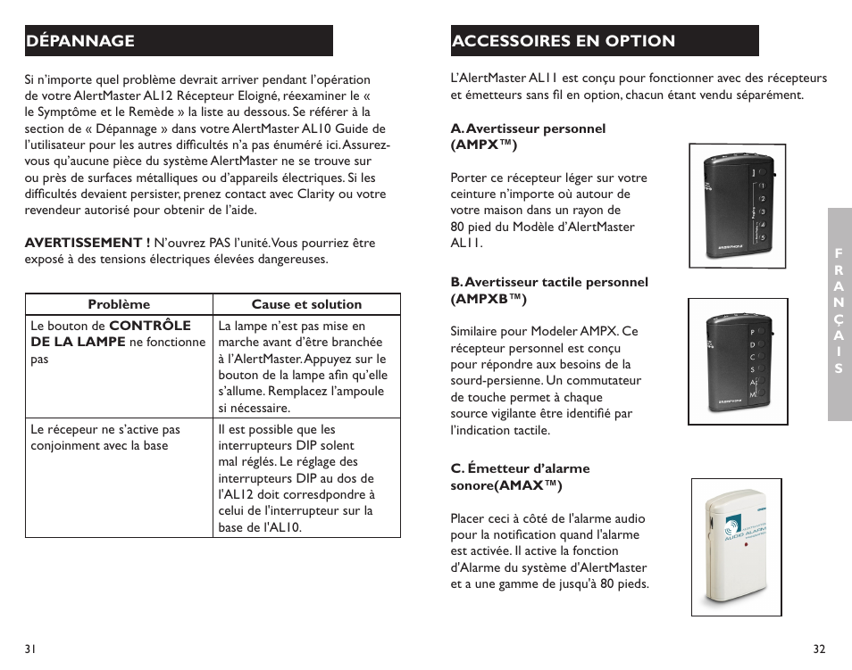 Clarity ALERTMASTER AL12 User Manual | Page 17 / 32