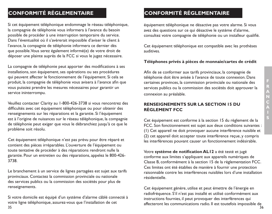 Clarity ALERTMASTER AL12 User Manual | Page 19 / 32