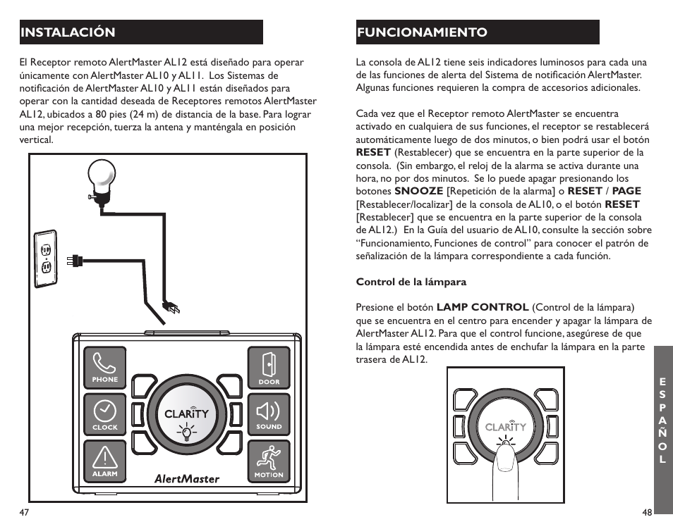 Clarity ALERTMASTER AL12 User Manual | Page 25 / 32