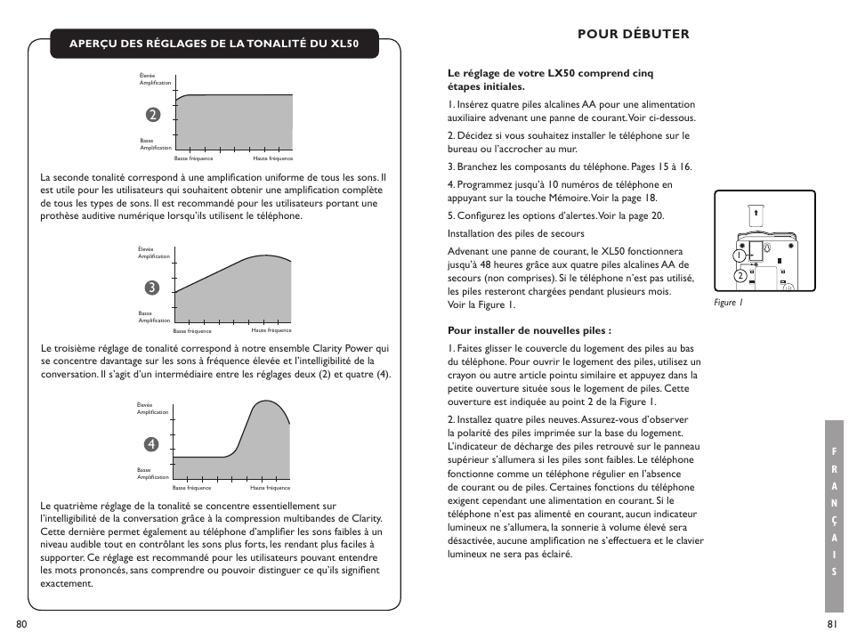 Pour débuter | Clarity XL50 User Manual | Page 41 / 53