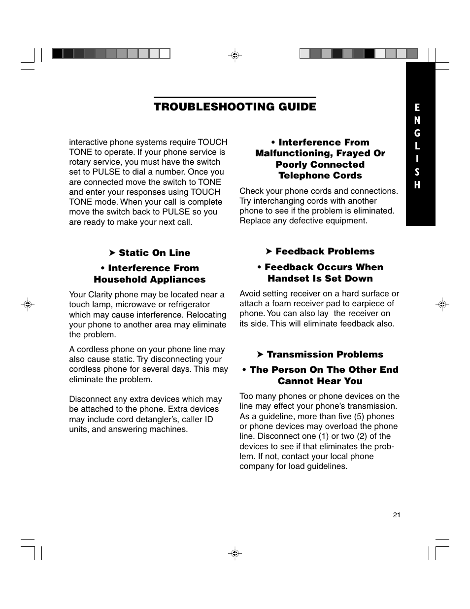 Clarity TELEPHONE W1000 User Manual | Page 21 / 84
