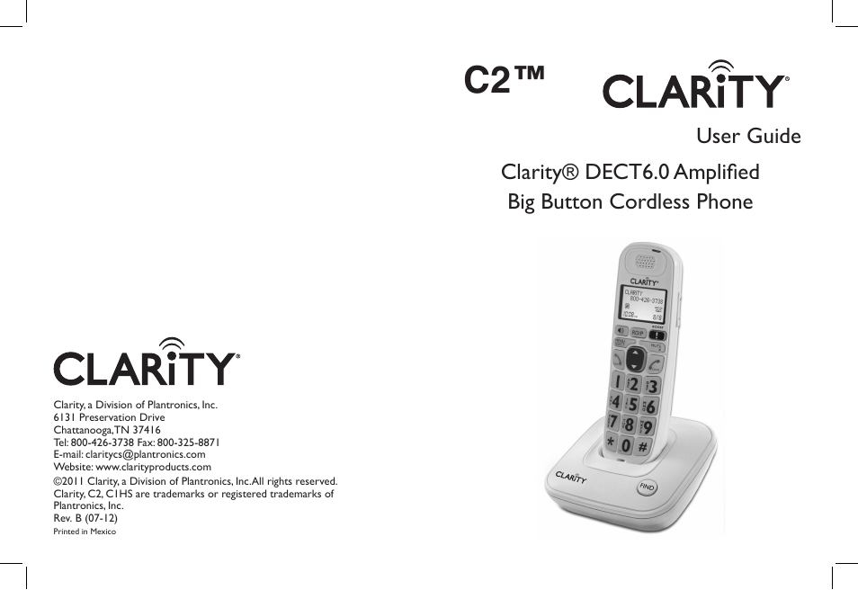 Clarity DECT6.0 User Manual | 25 pages