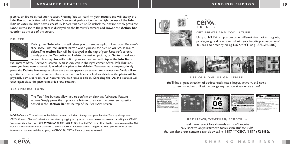 Ceiva 2 Digital Photo Receiver LF-2003 User Manual | Page 14 / 16